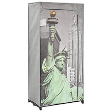 Tidyard Armadio New York 75x45x160 cm in Tessuto