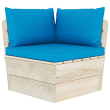 FAMIROSA Set Divani da Giardino su Pallet 6 pz con Cuscini Legno Abete-3496