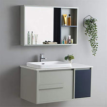 Set di Mobili da Bagno Mobile da Bagno Bagno Combinato lavabo in Ceramica Bagno Bagno Bagno Mobile da Bagno Cabinet Set con Specchio (Color : Gray, Size : 52x100x55cm)