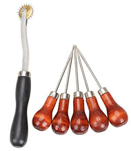 SaySure - 4mm Leather Cloth Overstitch Wheel with 5pcs Awl Pin Sewing