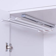 Gedotec H6006 - Portasciugamani estraibile per bagno e cucina, cromato lucido, 3 bracci, lunghezza 465 mm, prodotto in Germania, 1 pezzo