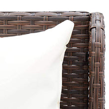 Tidyard Divano Angolare da Giardino per Esterno con 3 Posti in Polyrattan Nero/Marrone,Divano da Giardino per Esterno in Rattan,Divano ad Angolo da Giardino per Esterno con 3 Posti in Polyrattan