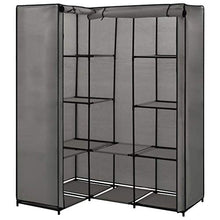 mewmewcat Armadio Angolare Grigio 130x87x169 cm