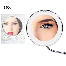 Specchio trucco con LED braccio flessibile a ventosa ingrandimento makeup 10X