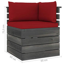 vidaXL Divano Angolare da Giardino su Pallet con Cuscini Legno di Pino