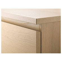Cassettiera IKEA MALM con 2 cassetti impiallacciato rovere mord bianco