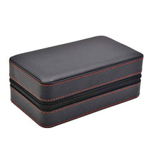 SMEJS Portatile Nera in Pelle Cigar Humidor Viaggi - Sigaro Desktop idratante con Il Vassoio Cigar Box