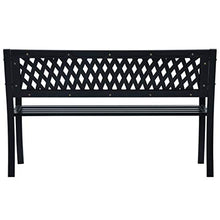 FAMIROSA Panchina da Giardino 125 cm Nera in Acciaio -7943