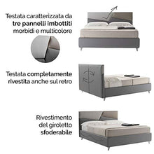 LettoFacile montalo in 30 Minuti - Letto Matrimoniale Eos in Ecopelle con Rete e Box contenitore - Made in Italy (160 x 190 cm)