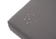Mendler Panca panchina HWC-G16 polyrattan 112cm Grigio Cuscino Grigio Scuro