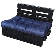 Cuscino per Bancale 120x80x15 cm - Cuscino per Seduta Divano Pallet di legno - COLORE BLU