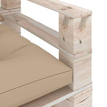 vidaXL Divano da Giardino in Pallet con Cuscini Beige in Legno di Pino