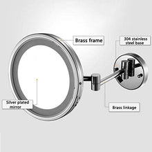 AJH Home Specchio da toeletta Specchio da Trucco Specchio da Trucco Specchi da Barba da Parete per Bagno Specchi da Barba Illuminati a LED Ingrandimento 10X Decorare per