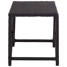 VidaXL - Panca da giardino in resina intrecciata, 80 cm, colore: Nero