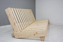 Futon On Line Divano Letto Zúrich, Naturale, Copertina Nero, 200 x 140 cm. - Arredi Casa