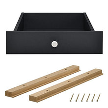 [en.casa] 4 x Cassetto per Euro Pallet Perfettamente integrabile - Nero - 9,5cmx37,5cmx44,5 cm