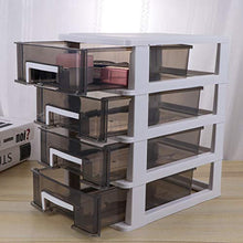 CLISPEED Organizer da Tavolo Contenitore per Trucco a Quattro Strati Cassetto Trasparente Contenitore per Dispensa Armadio per Articoli da Bagno (Bianco E Nero)