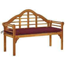 vidaXL Panchina da Giardino con Cuscino 135 cm in Massello d'Acacia