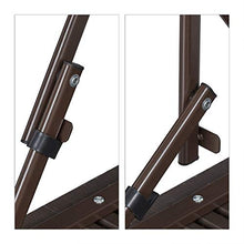 Relaxdays Pieghevole da Giardino, Aspetto Legno, Tavolo Rettangolare Balcone, Plastica, 75x77,5x48,5 cm, Marrone