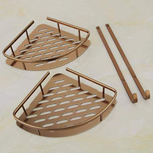 GYCS Mensola per Bagno Mensole per Bagno a 2 Livelli Materiale in Ottone Antico con Gancio per Accappatoio Cesto portaoggetti per Bagno Montato a Parete