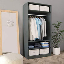 FAMIROSA Armadio Grigio 100x50x200 cm in Truciolato