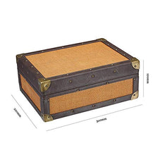 Cigar Humidor Cedro con igrometro, Creative Box a due livelli a quattro zone Antico Mat Pattern Home Box per la conservazione di 50 sigari