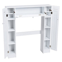 DREAMADE Mobile sopra Toilette Scaffale per WC da Bagno in MDF Resistente, Bianco