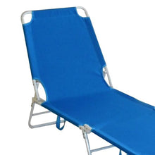 WEBMARKETPOINT Lettino da Spiaggia brandina Prendisole da Giardino in Ferro Blu