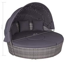 Tidyard Set 13 pz Divani da Esterno Giardino/Divano da Giardino Cuscini e LED in Polyrattan Grigio