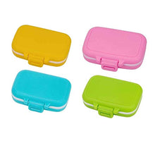 XLKJ 4 Pezzi Portapillole Tascabile Giornaliero,Mini Portapillole Settimanale Mini Box per Pillole