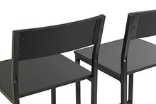 yelloo Set 2 SGABELLI Angolo Bar ARREDO SEDIE Cucina Salotto Colore Nero MOD. LIGNANO