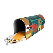 Mid Century Modern Turquoise Rettangoli unici magnetici per cassetta delle poste, per giardino, giardino, cortile, dimensioni standard, 53 x 40 cm