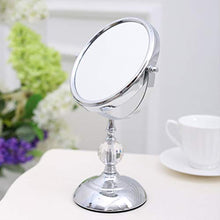 WWEIWU Pulito e Luminoso Aggiornamento da 6 Pollici a Sfera di Cristallo Desktop Trucco per Il Trucco a Doppio Lato Specchio da biasidito Portable Princess Mirror 3X Zoom Zoom Tabella BUGHED Specchio