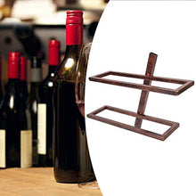 Zwindy Scaffale per Vino, portabottiglie per Vino per Uso Domestico Rustico, Appendiabiti per Armadio da Pranzo, Bar,(Inclined Wine Rack 2 Bottles of Bronze)