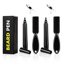 OUHUI 2 PCS Kit Penna per riempimento Barba per Uomo, Kit Penna per riempimento Barba Salon Strumento per Sopracciglia per Incisione di Capelli per Tutti i Tipi di Pelle