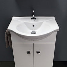 Kiamami Valentina MOBILE BAGNO BIANCO ECONOMICO DA 56 CM + LAVABO, SPECCHIO E LUCE