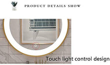 Specchio Oro/Black Frame Bagno a Muro LED Touch con Hotel Luminoso Illuminato Trucco Decorativo Rotondo 40 cm 50cm 60cm 70cm 80cm-Nero_80 cm. Evolutions