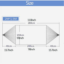 GQQG Amaca Doppia da Giardino capacità di Carico 300kg, Amaca da Campeggio 2 Posti da Viaggio, 150x200cm (Color : Blue)