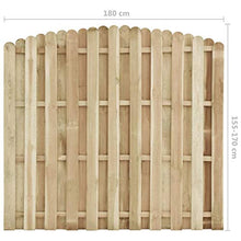 vidaXL Legno di Pino Impregnato Verde Pannello di Recinzione Elegante Robusto Privacy Sicurezza Barriera da Giardino Recinto 180x(155-170) cm