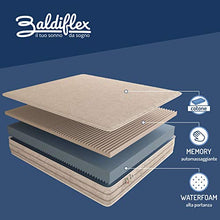 Baldiflex Materasso Una Piazza e Mezza Easy 2.0 in Memory Foam, Ortopedico, Antiacaro, 120x200x22cm