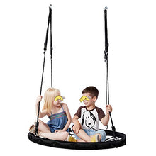 MALY Altalena per Esterno, Corda Gigante per Web Nido Appeso Albero Rotondo Resistente Facile da Installare 100Cm Bambini Giardino Esterno Altalena per Bambino Adulto