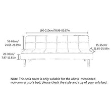 Velluto Peluche Armless Divano Slipcover,3 posti Inverno Spessa Elasticizzato Divano Letto coperture mobili Protector Fits Divano Letto Pieghevole Senza braccioli Silver Grey