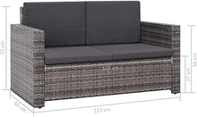 Mobili da giardino, Sedia per il tempo libero Set Giardino Set da giardino Mobili da giardino, Sedia Lounge Set 7 pezzi di Galvan Grey,Grey