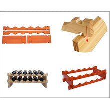 Elegante Portabottiglie da Vino Elegante Portabottiglie con Ornamenti in Legno, HJJ