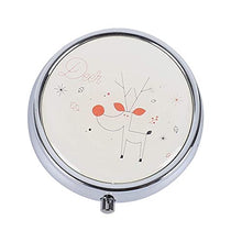 Portapillole Metallo, 5Pcs Portapillole Rotondo Porta Pillole Giornaliero Tascabile con 3 Scomparti, Diametro: 51mm