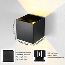ENCOFT 2pcs 12W Applique da Esterno Interno COB LED Moderno, Lampada da Parete Esterno a Luce Bianco Caldo 3000K, Angolo Su e Giù Regolabile, IP65 Impermeabile AC85-265V Nero