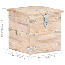 Tidyard Cassa Legno 40x40x40 cm in Legno Massello di Acacia