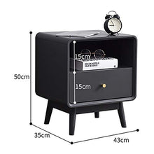 LICHUAN Tavolino da comodino in legno con cassetti per camera da letto, soggiorno, stile vintage, shabby comodino, facile da montare