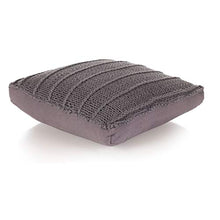cangzhoushopping Cuscino da Terra Quadrato a Maglia Cotone 60x60 cm Grigio Casa e Giardino Arredo Cuscini Foderati