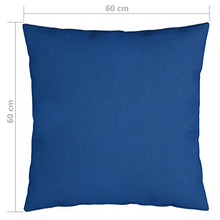 vidaXL Cuscini Decorativi 4 pz Blu 60x60 cm in Tessuto